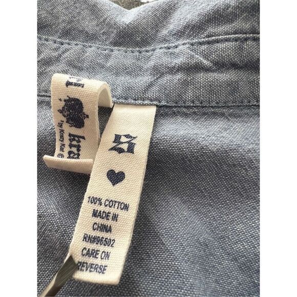 Girl Krazy kids chambray Long sleeve shirt size S - Picture 4 of 9